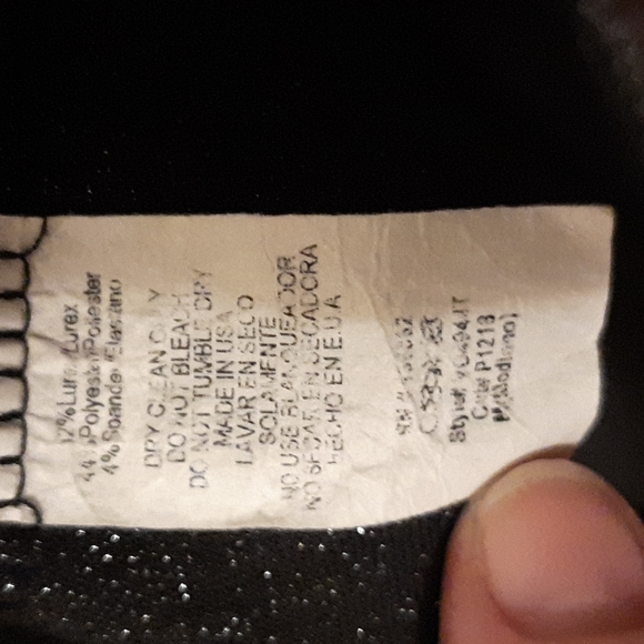 EUC medium black with silver party dress spaghetti straps wrap type look medium - Picture 5 of 6